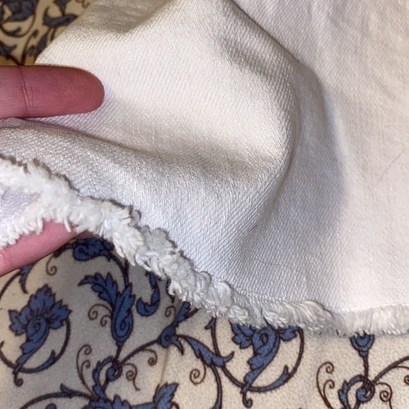 White she +sky skirt , fringe bottom, size small - Picture 3 of 4